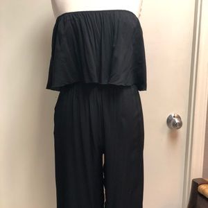 Elan black off the shoulder jumpsuit